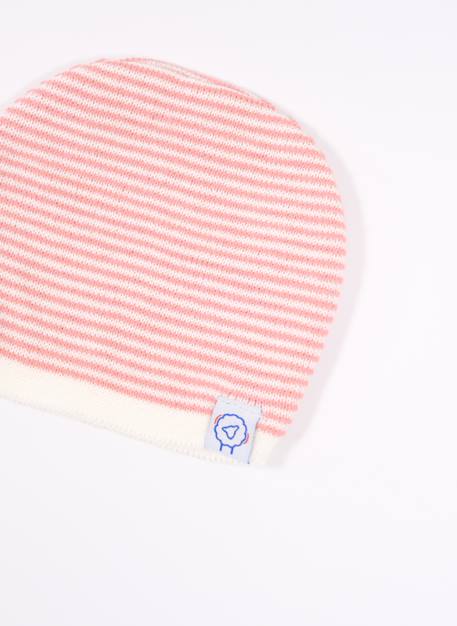 Bonnet milleraies bébé Écru/bleu azur+Ecru/gris clair+Ecru/moutarde+Écru/pétunia+Écru/réglisse 8 - vertbaudet enfant 