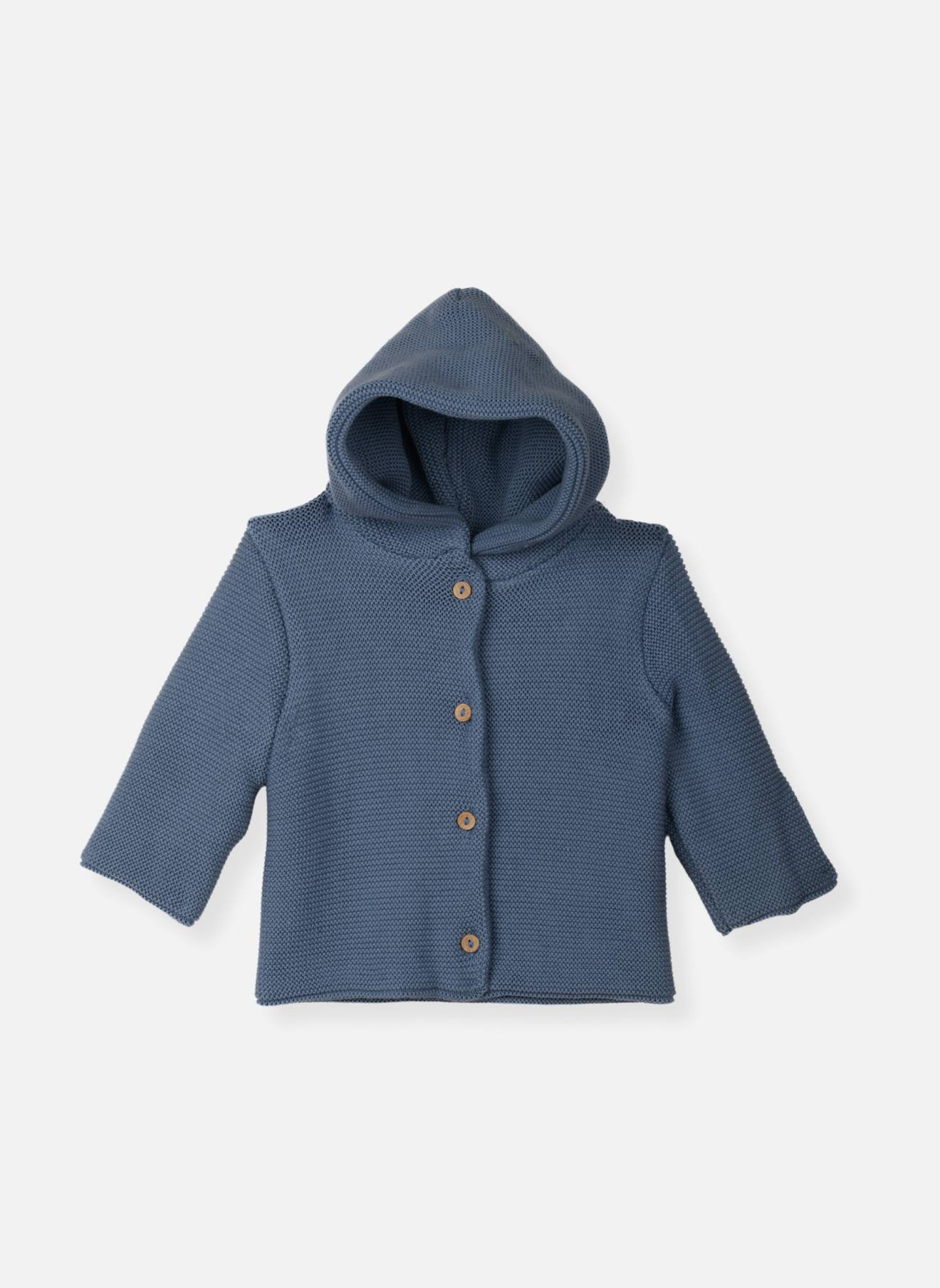 Paletot En Coton Bébé Bleu Orage