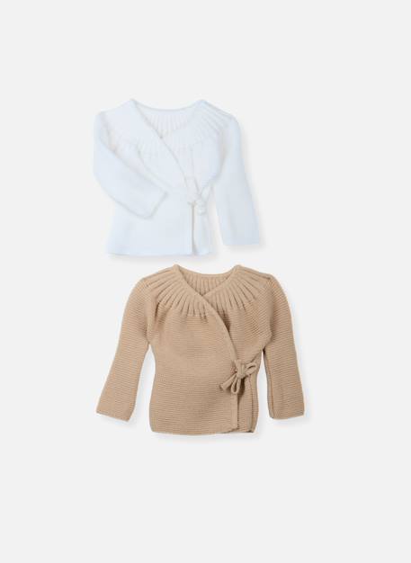 Fille-Sous-vêtement-Brassière-Lot de 2 brassières à liens bébé