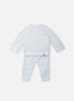 -Ensemble bébé tricot nid d'abeilles