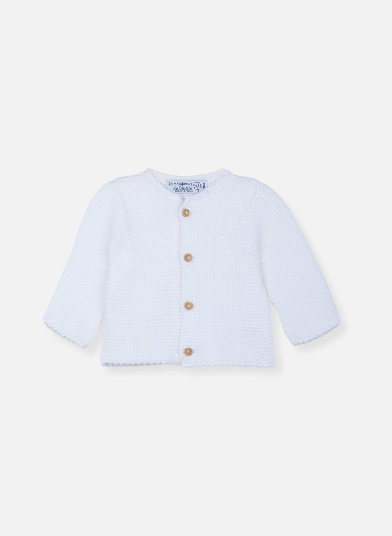 Gilet Bébé En Coton Blanc