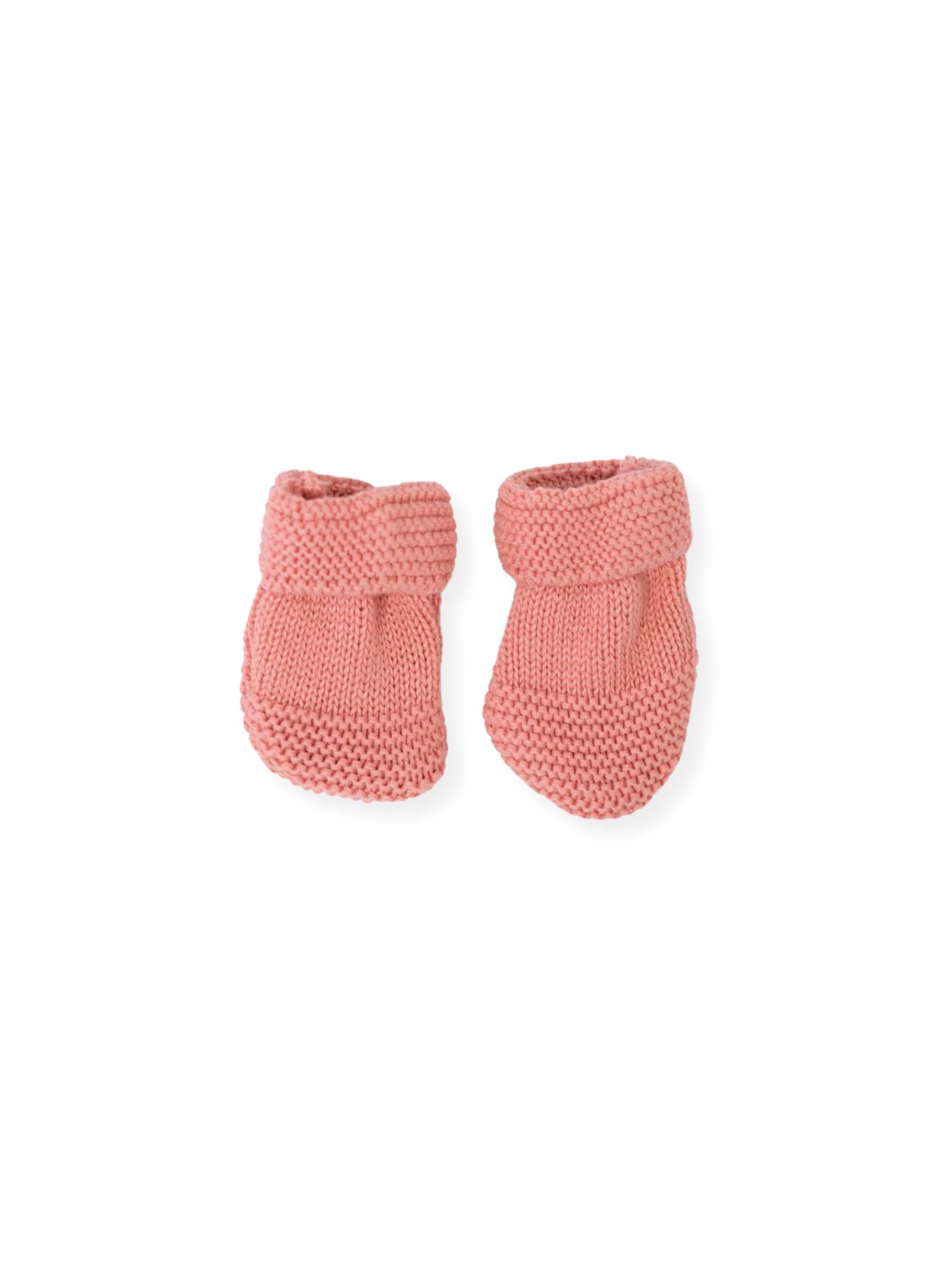 Moufles Bébé En Coton Bouton De Rose