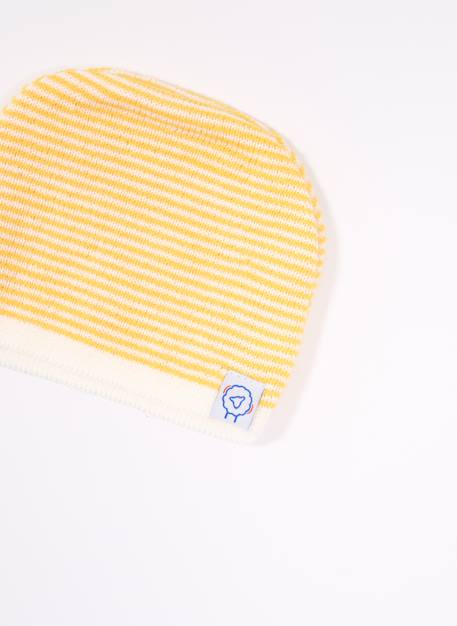 Bonnet milleraies bébé Écru/bleu azur+Ecru/gris clair+Ecru/moutarde+Écru/pétunia+Écru/réglisse 6 - vertbaudet enfant 