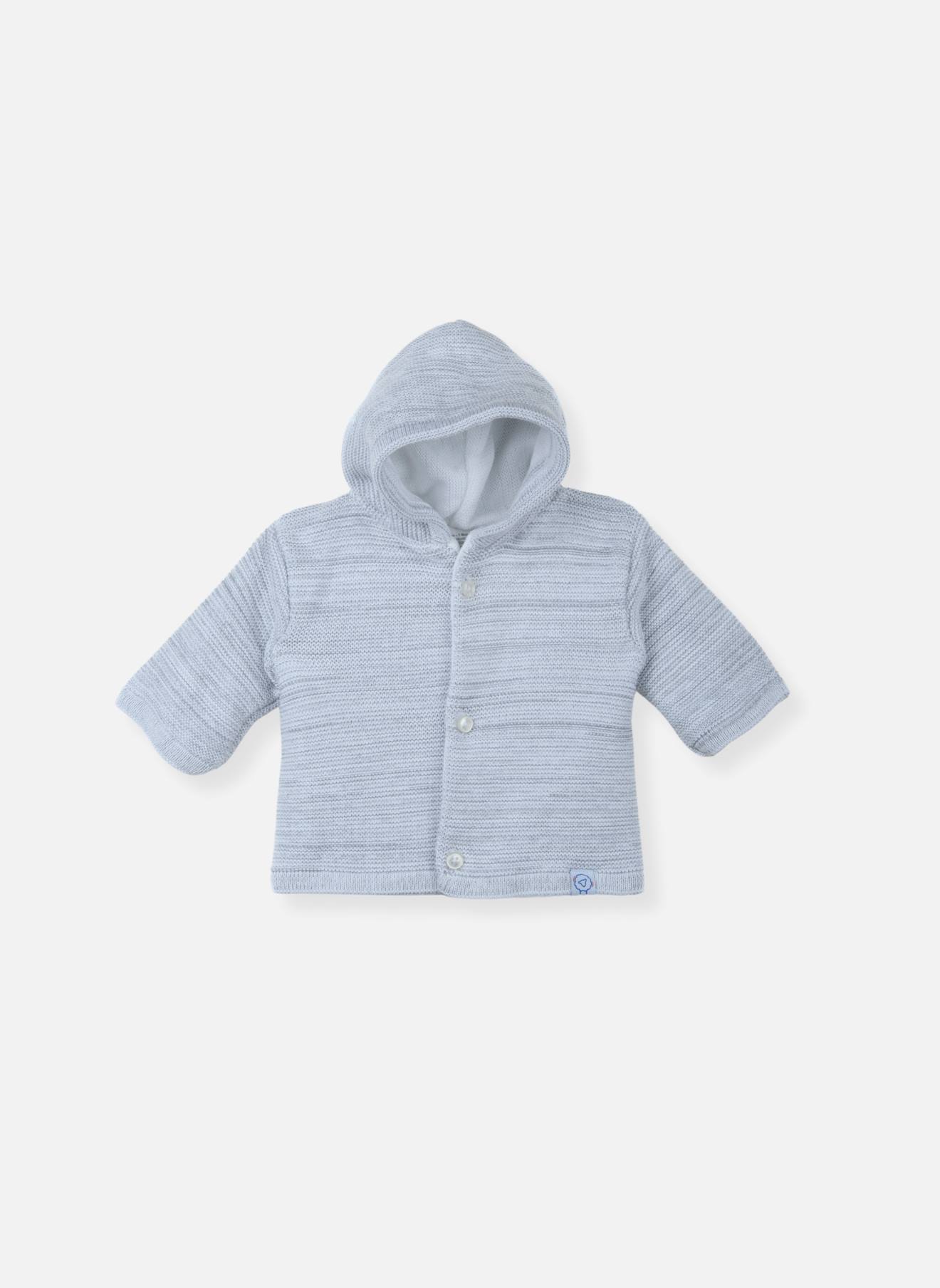 Paletot En Coton Bio Bébé Gris Chiné