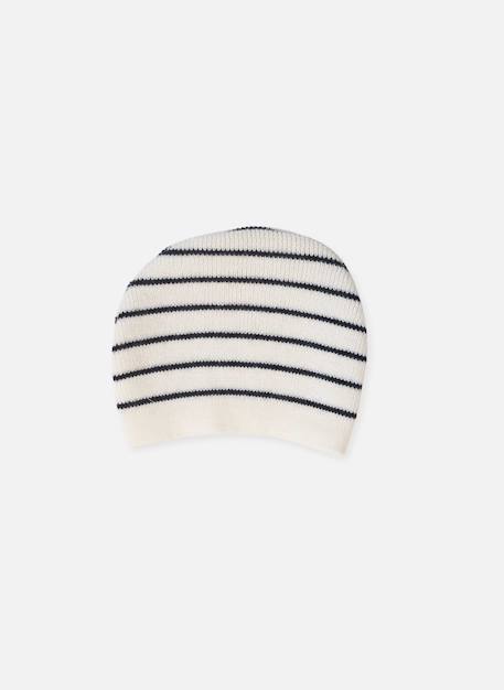 Bébé-Accessoires-Bonnet en laine marinière bébé