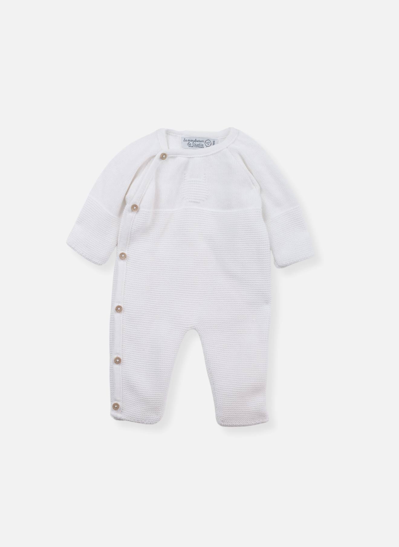 Combinaison Bébé En Coton Blanc