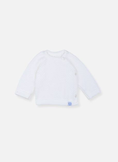 La Manufacture De La Layette - Brassière Nid D'abeille Bébé Blanc