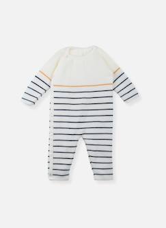 -Combinaison bébé marinière