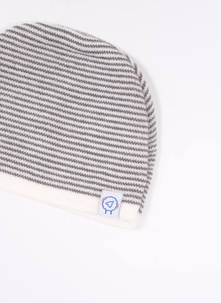 Bonnet milleraies bébé Écru/bleu azur+Ecru/gris clair+Ecru/moutarde+Écru/pétunia+Écru/réglisse 10 - vertbaudet enfant 
