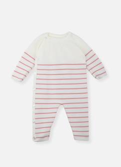 -Combinaison bébé marinière