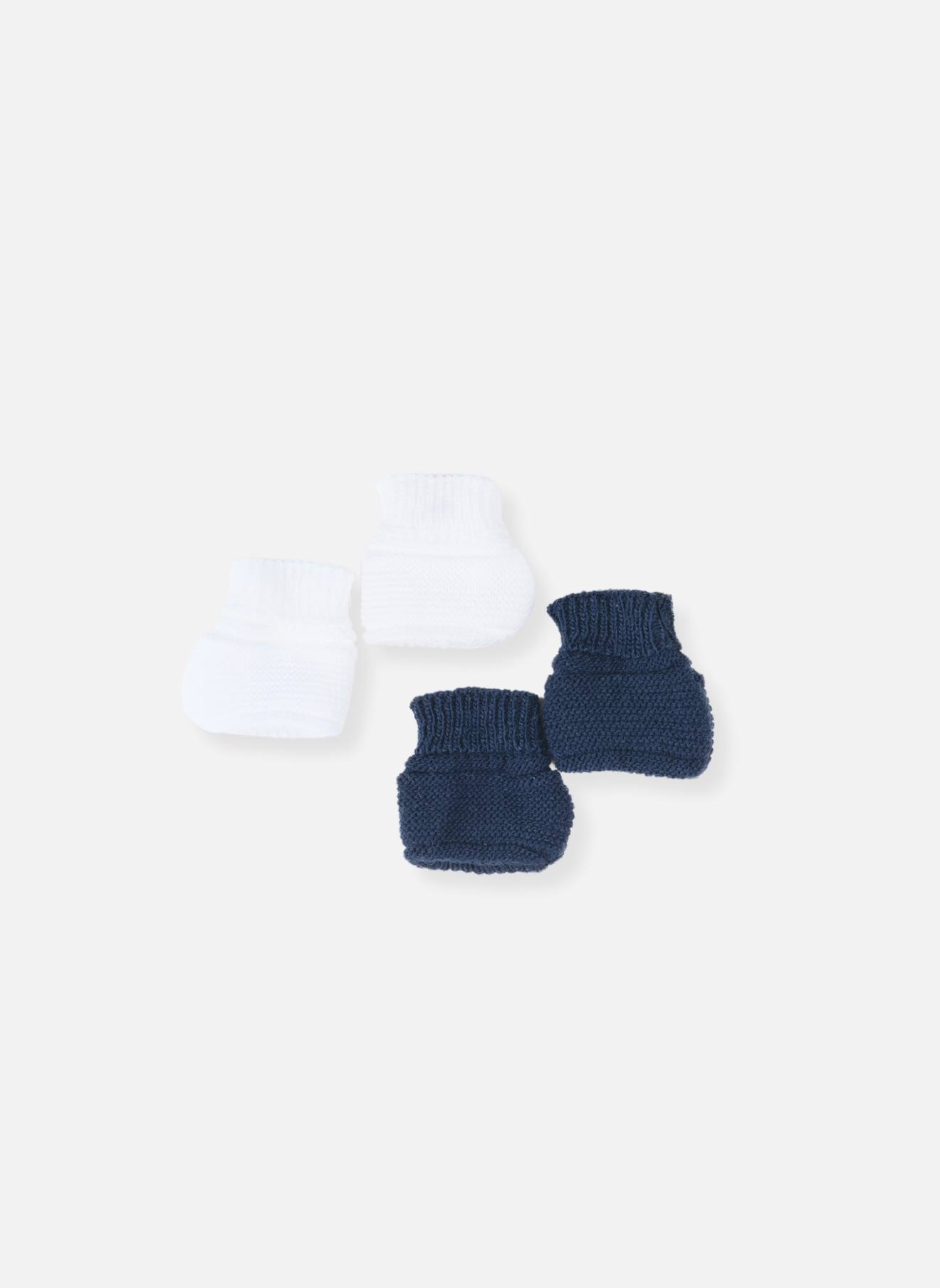 Lot De 2 Bottons Bébé Blanc/marine