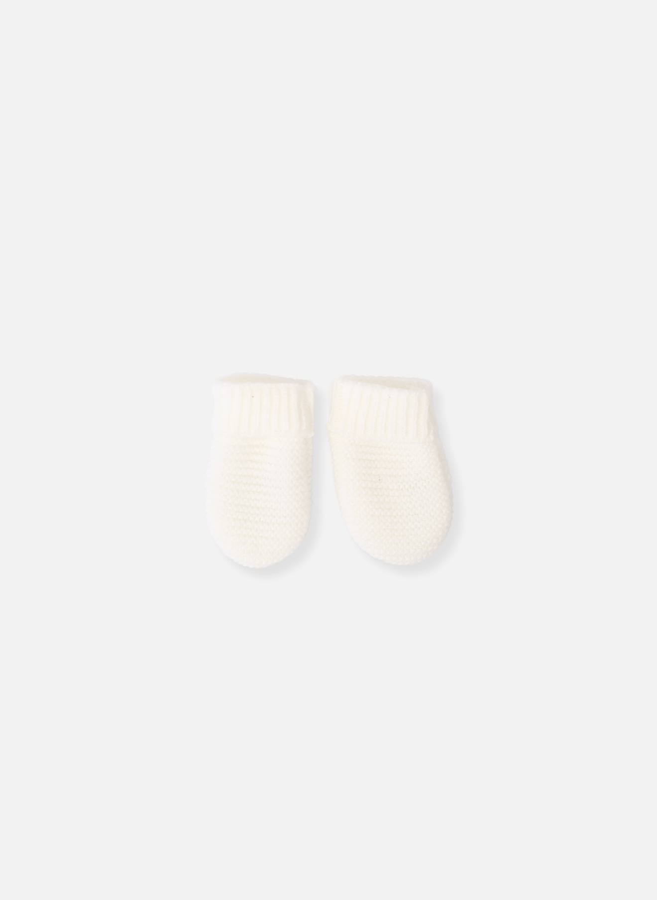 Moufles En Tricot Bébé Blanc
