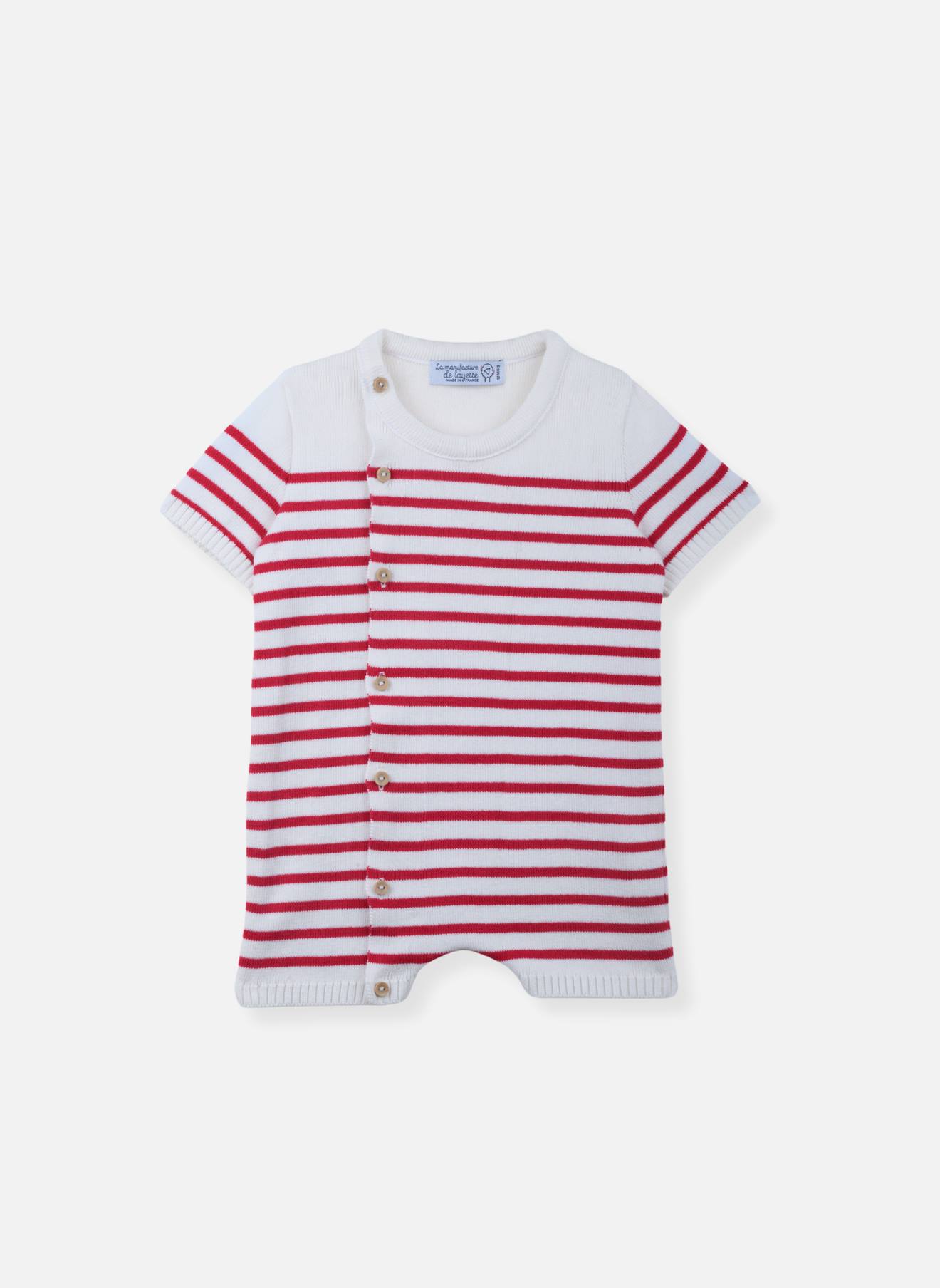 Combi Short Bb En Coton Ecru Fuchsia 30 €