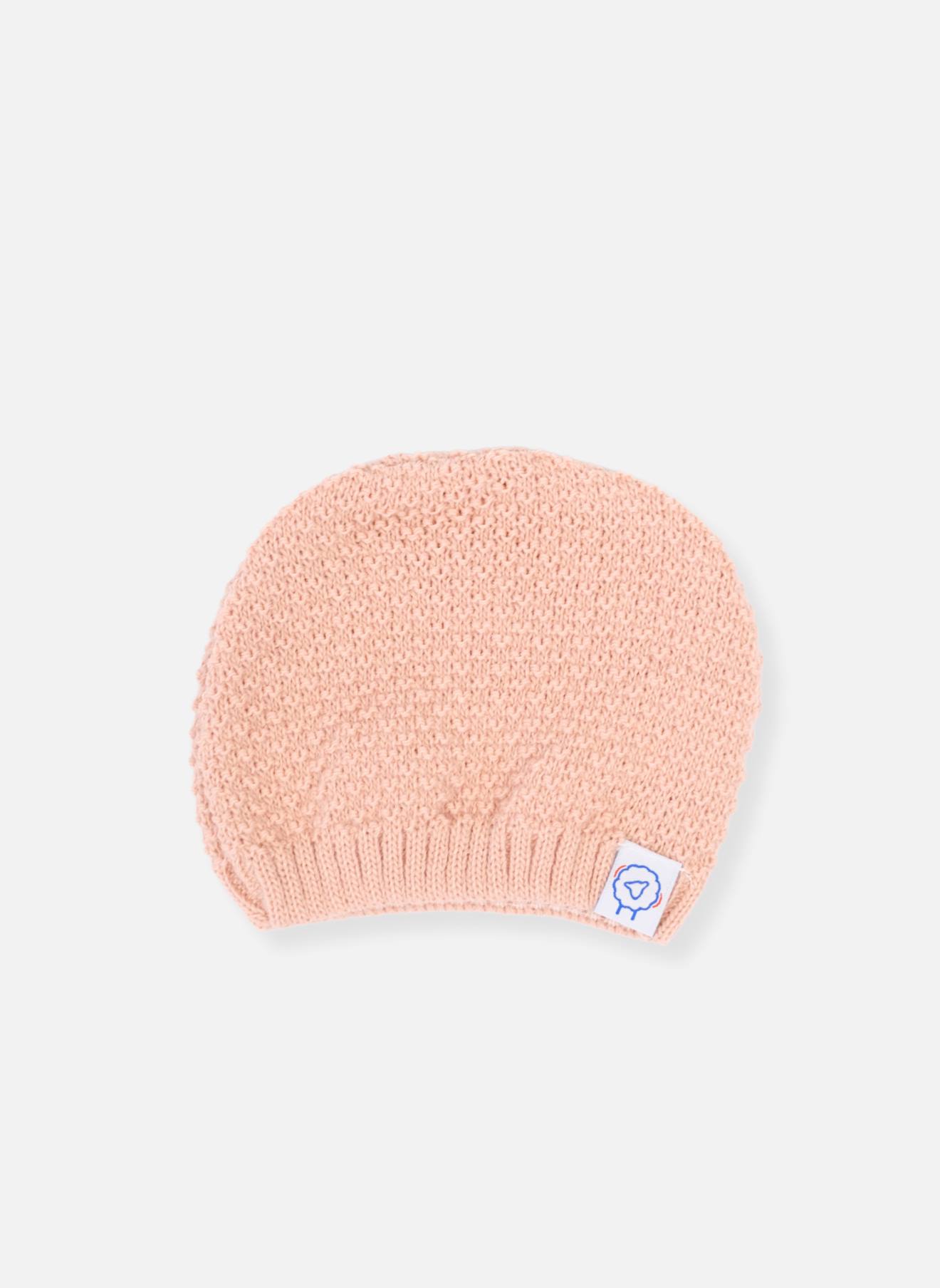 Bonnet Bébé Tricot Rose Misty