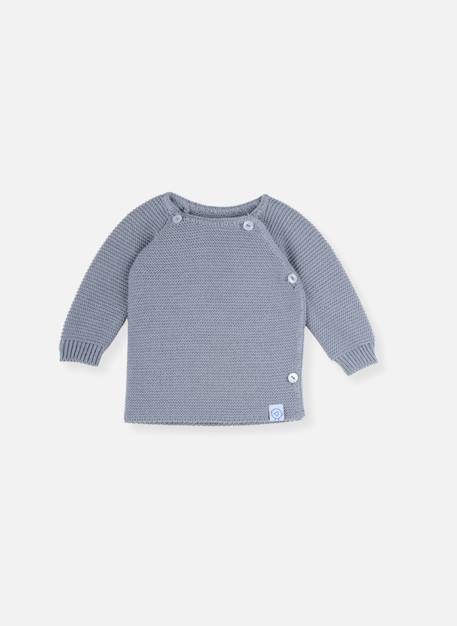 La Manufacture De La Layette - Brassière Bébé Boutonnage Côté Bleu Tradewinds