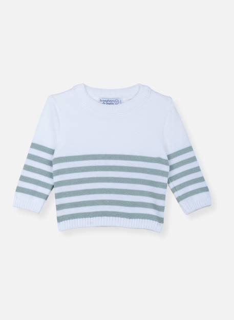 Bébé-Pull, gilet, sweat-Pull-Pull marinière en coton