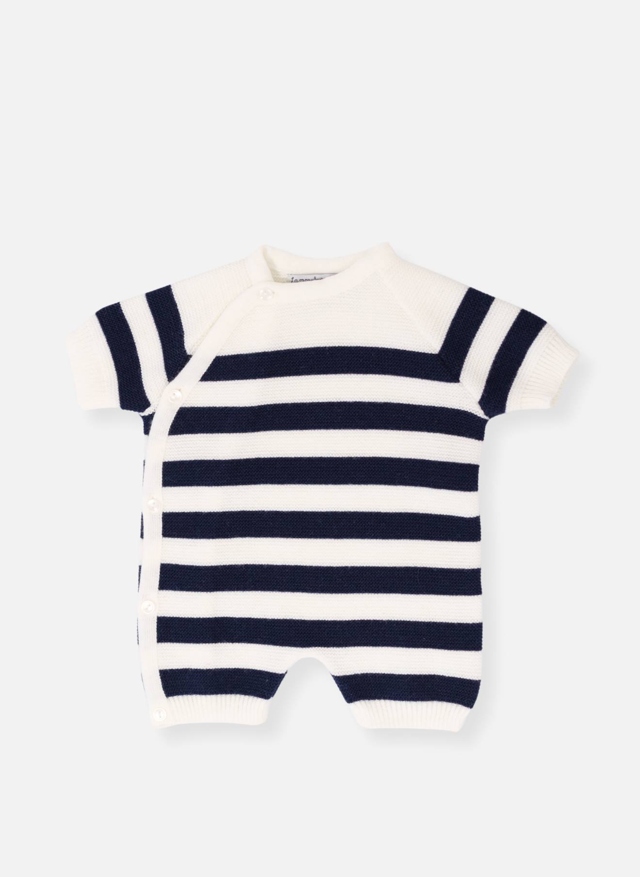 Combi Short Bébé Écru/marine