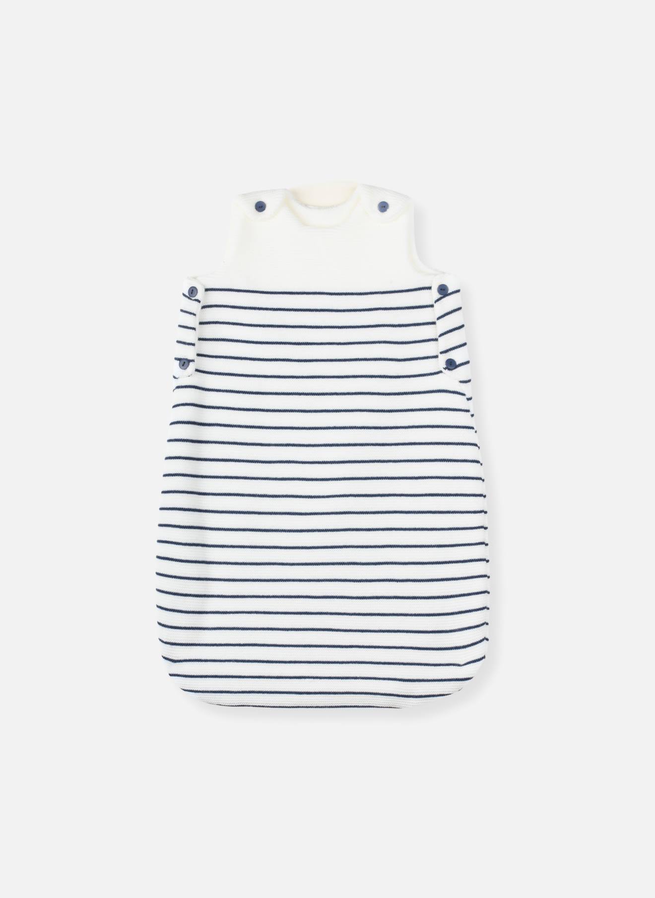 Gigoteuse Point Mousse Écru À Rayures Marines