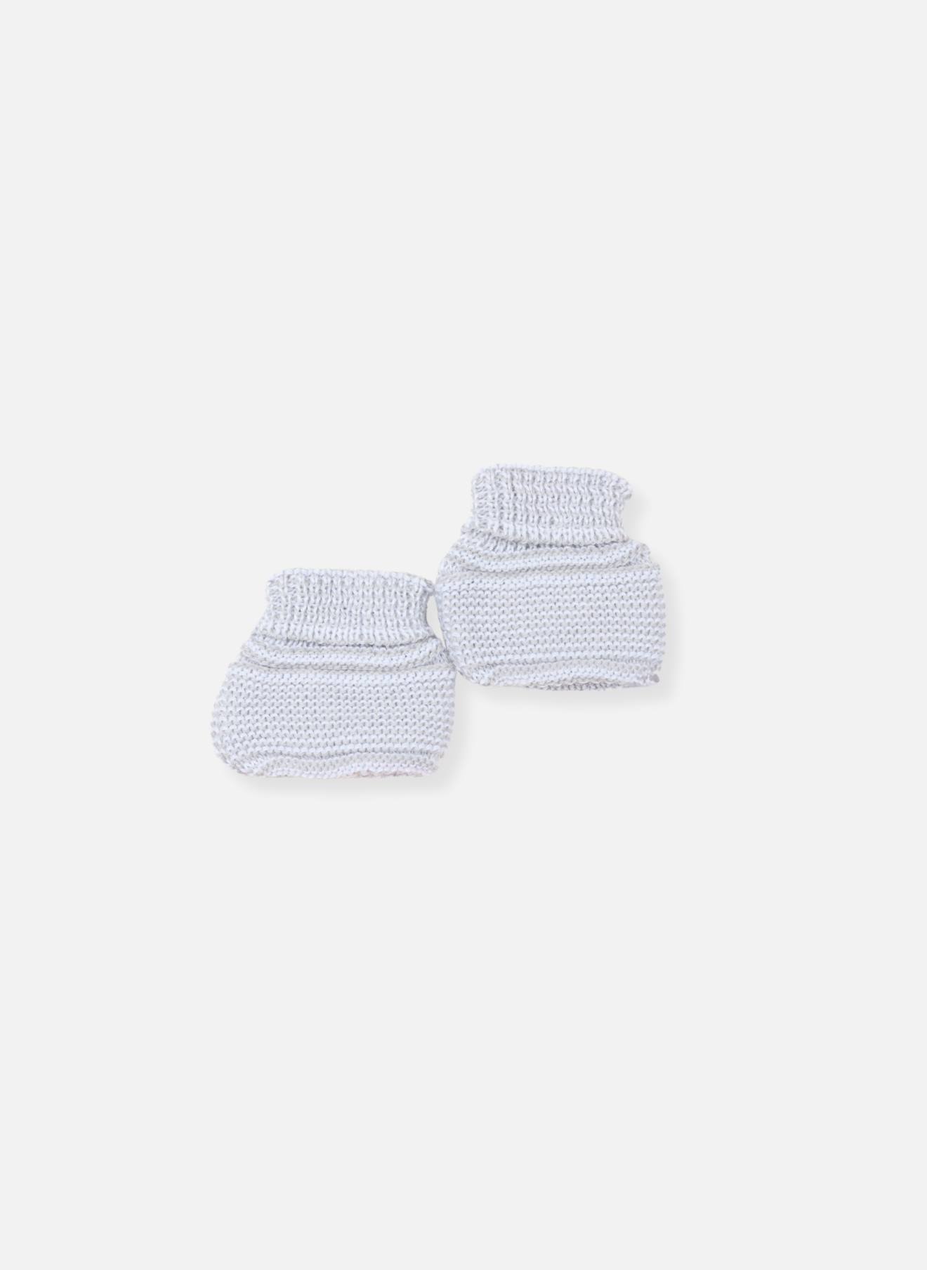 Chaussons Bébé En Tricot Gris