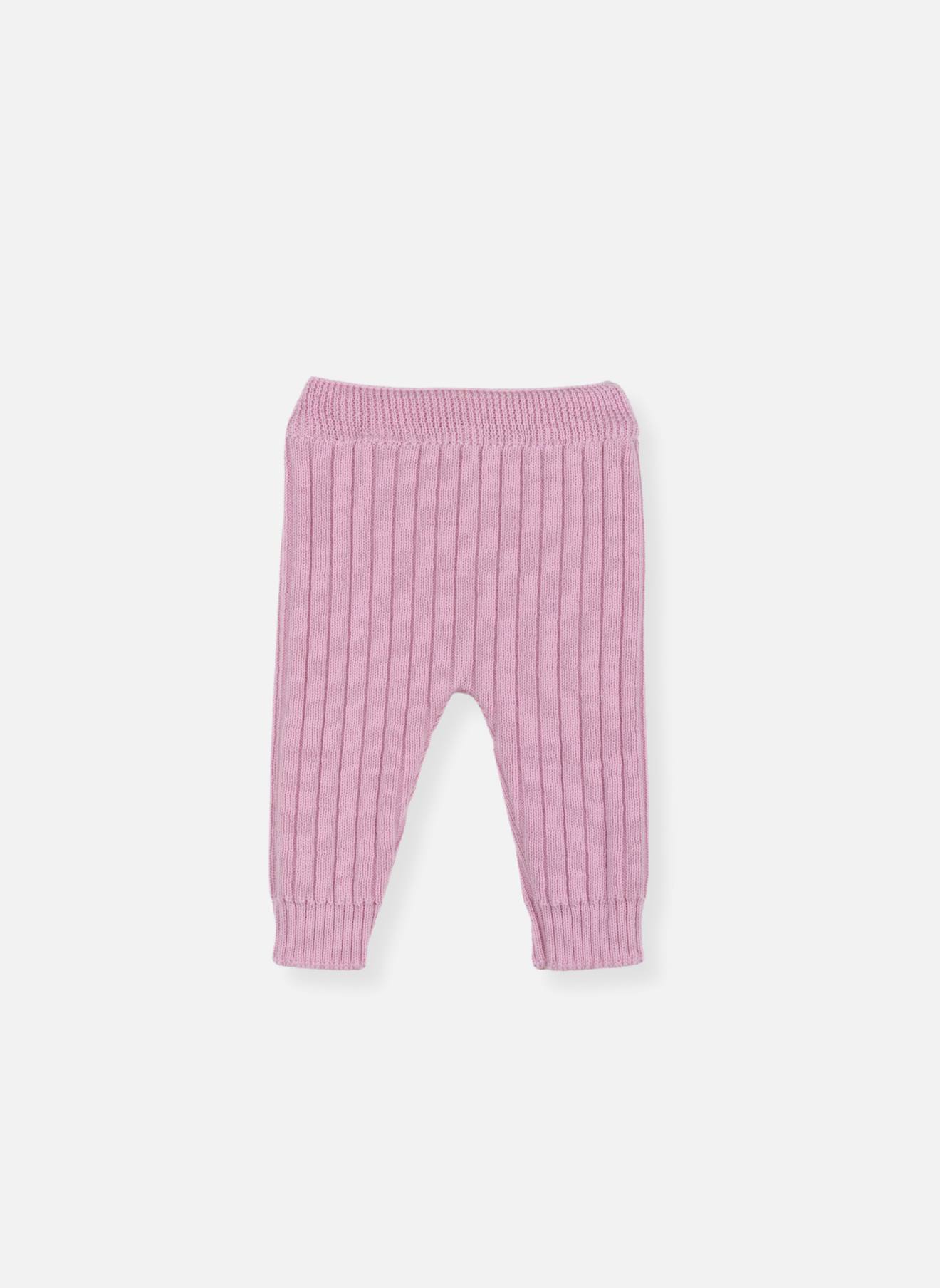 Pantalon Bébé En Laine Rose Perle