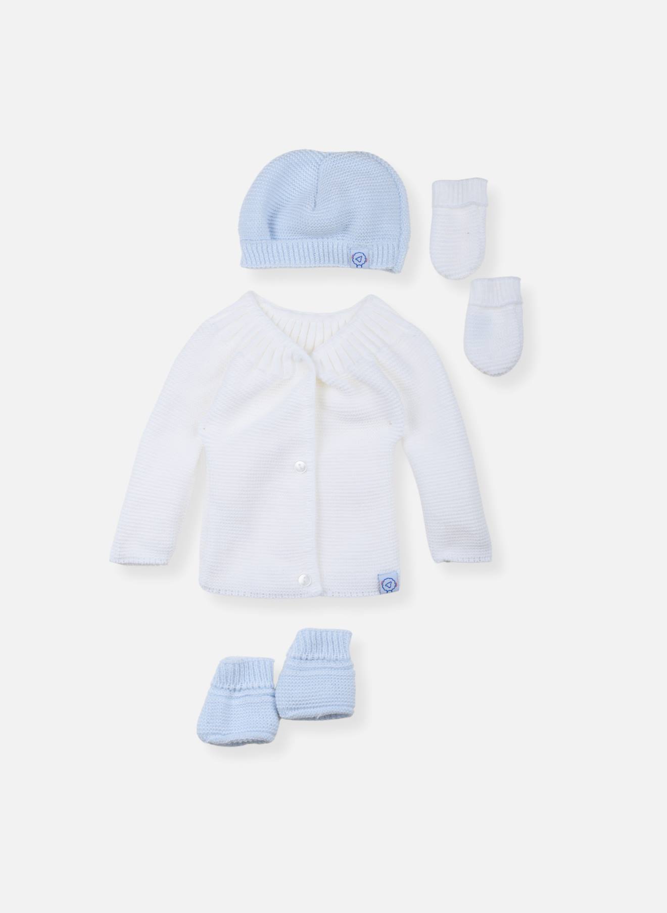 Lot Maternité Blanc/bleu Layette