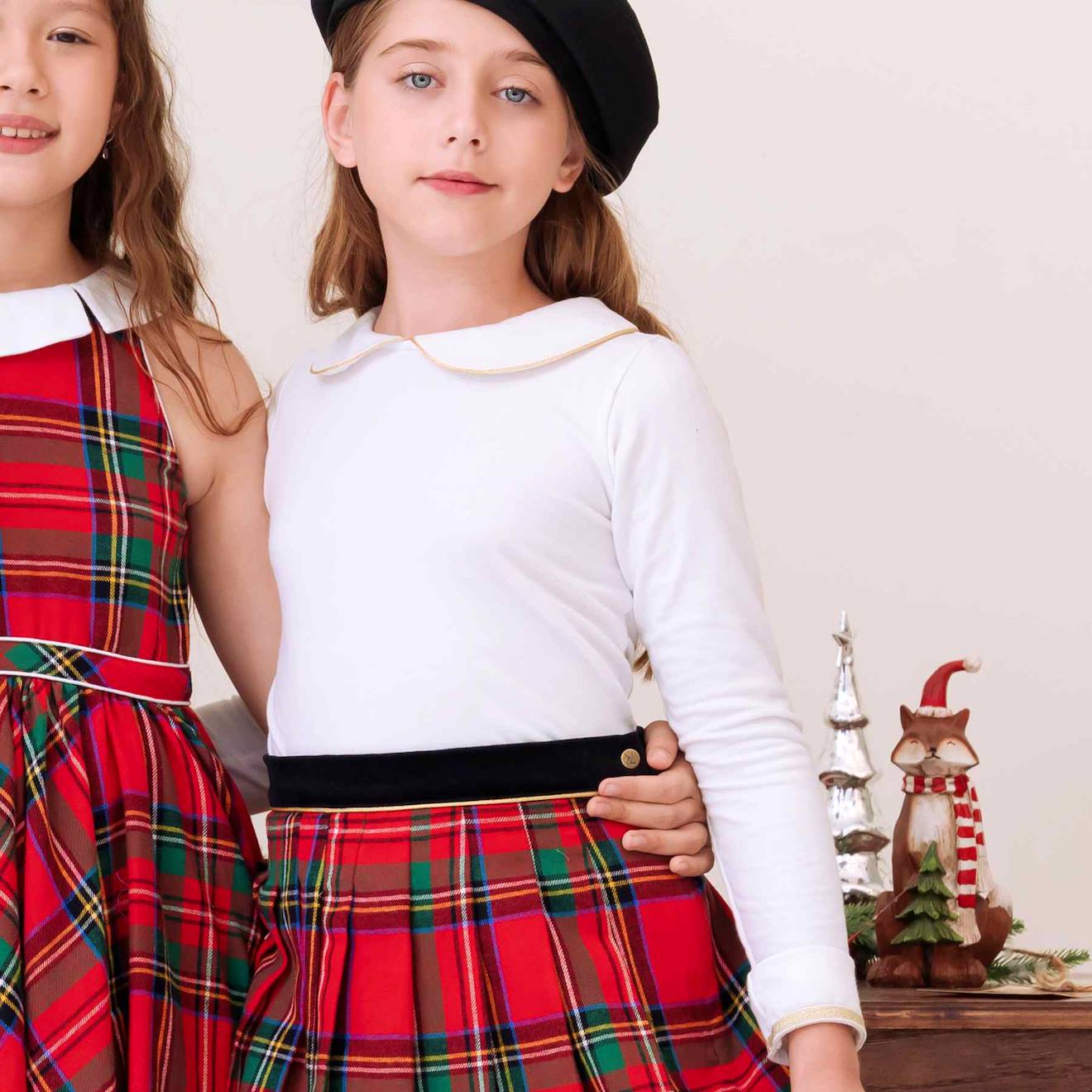 T-shirt Et Hiver Col Claudine Sophia Blanc Or