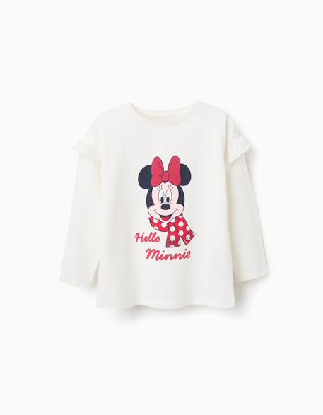 T-shirt à manches longues en coton avec minnie  - vertbaudet enfant