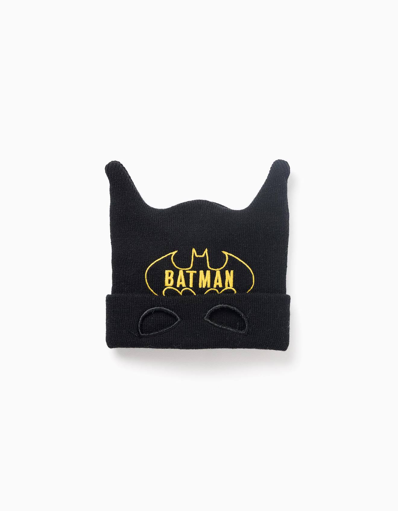 Bonnet En Coton Avec Oreilles Batman Noir