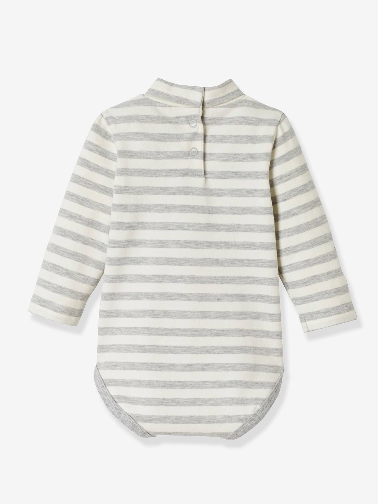 Lot De 2 Bodies Bebe Col Montant Manches Longues Oeko Tex Lot Jaune Vertbaudet