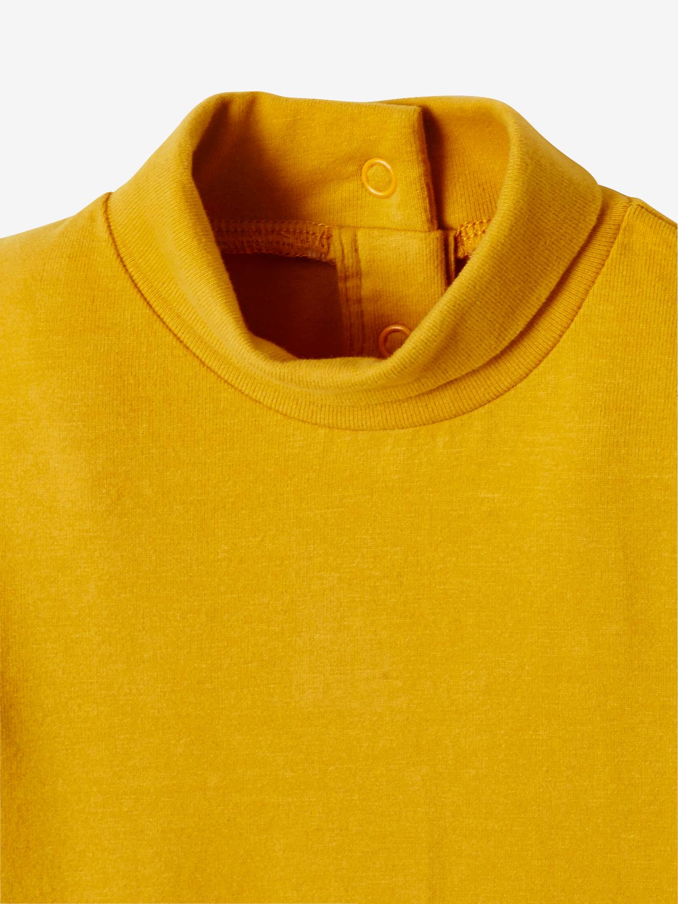 Lot De 2 Bodies Bebe Col Montant Manches Longues Oeko Tex Lot Jaune Vertbaudet