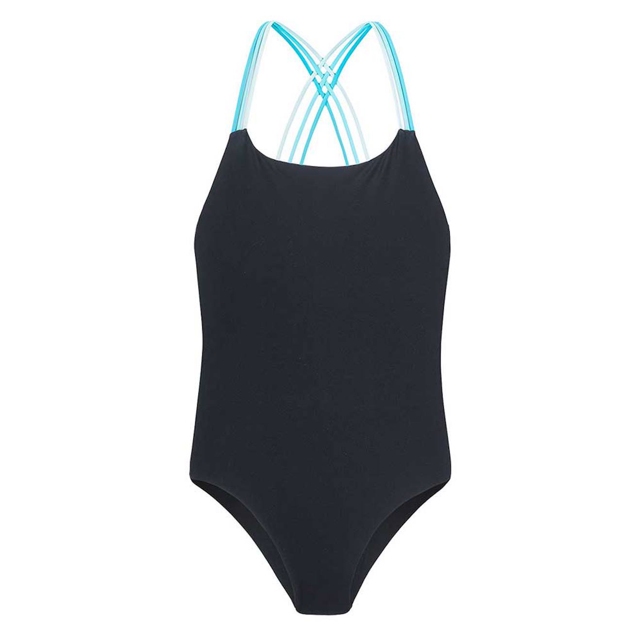 Maillot De Bain 1 Pièce Nylon Harma Noir / Bleu Clair Vif