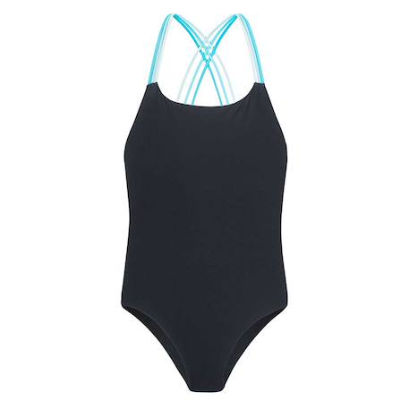 Maillot de bain 1 pièce nylon harma Noir / bleu clair vif 1 - vertbaudet enfant 