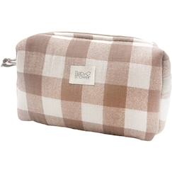 Puériculture-Toilette de bébé-Kit d'hygiène-Trousse de toilette camilla vichy caramel