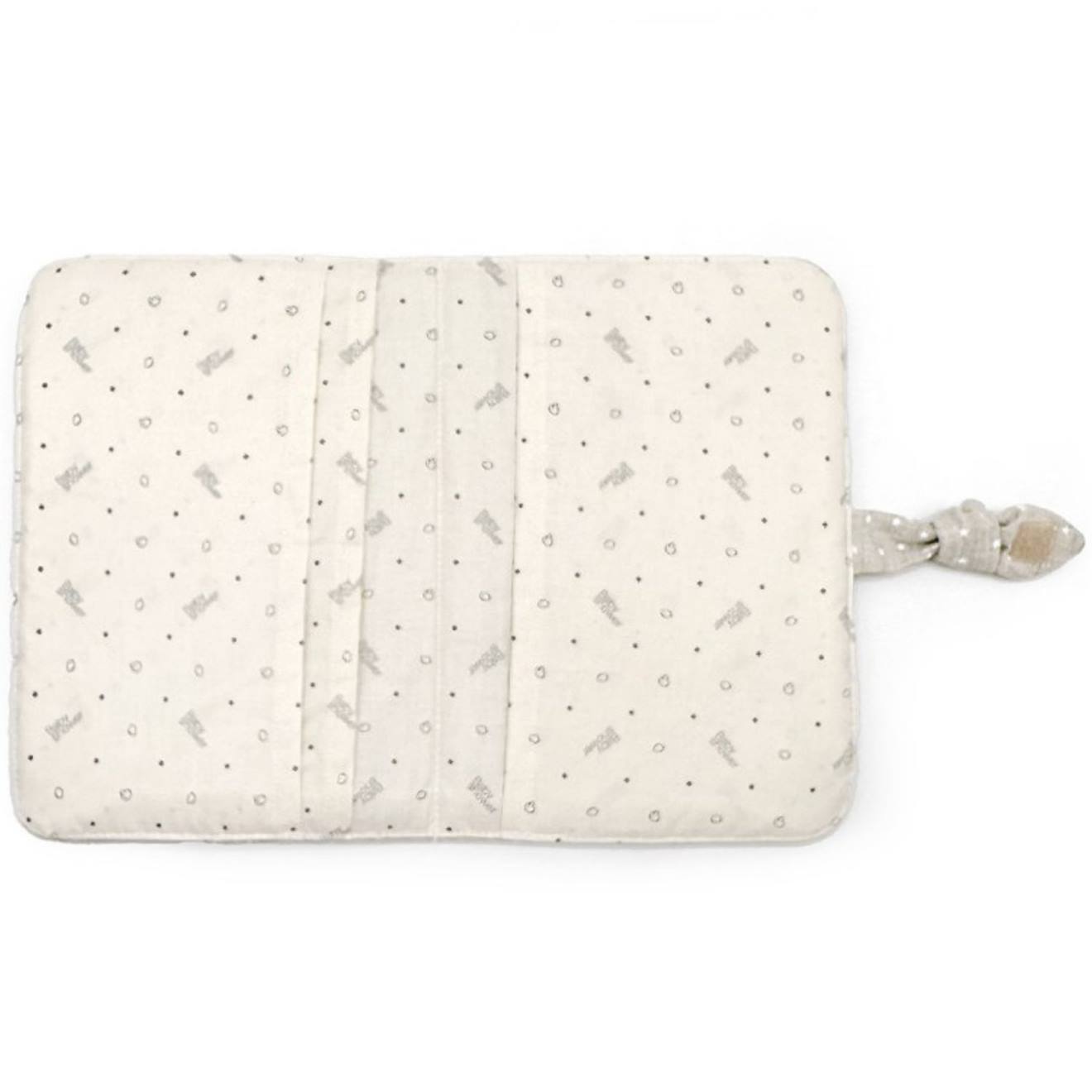 Protège Carnet De Santé Knot Olive Bloom Ecru, Vert (Babyshower) - Image 1
