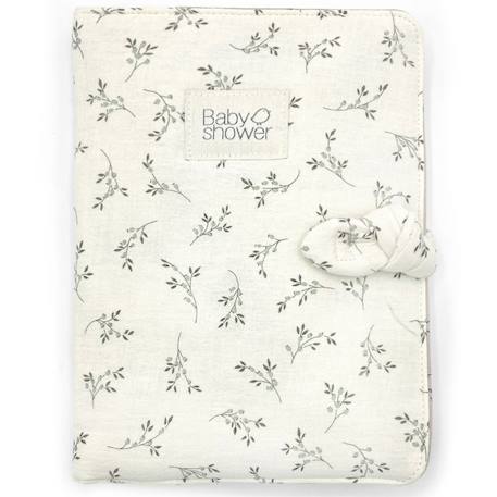 Babyshower - Protège Carnet De Santé Knot Olive Bloom Ecru, Vert