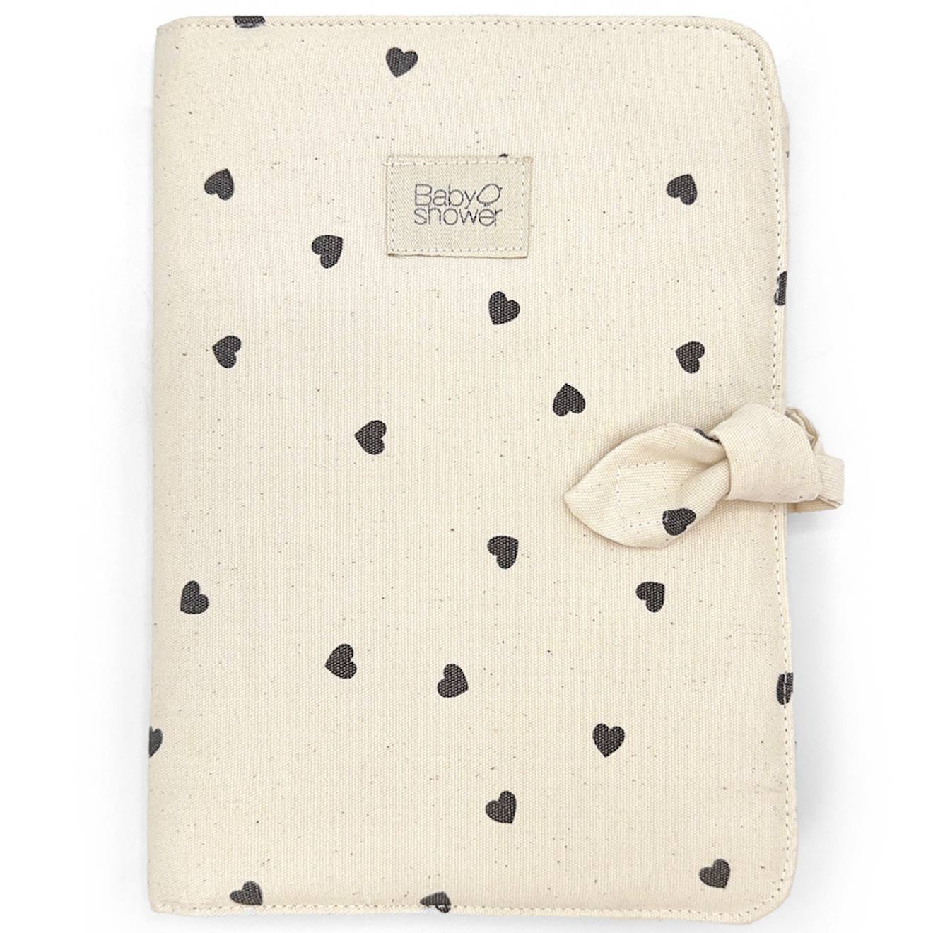 Protège Carnet De Santé Knot Ecru, Noir