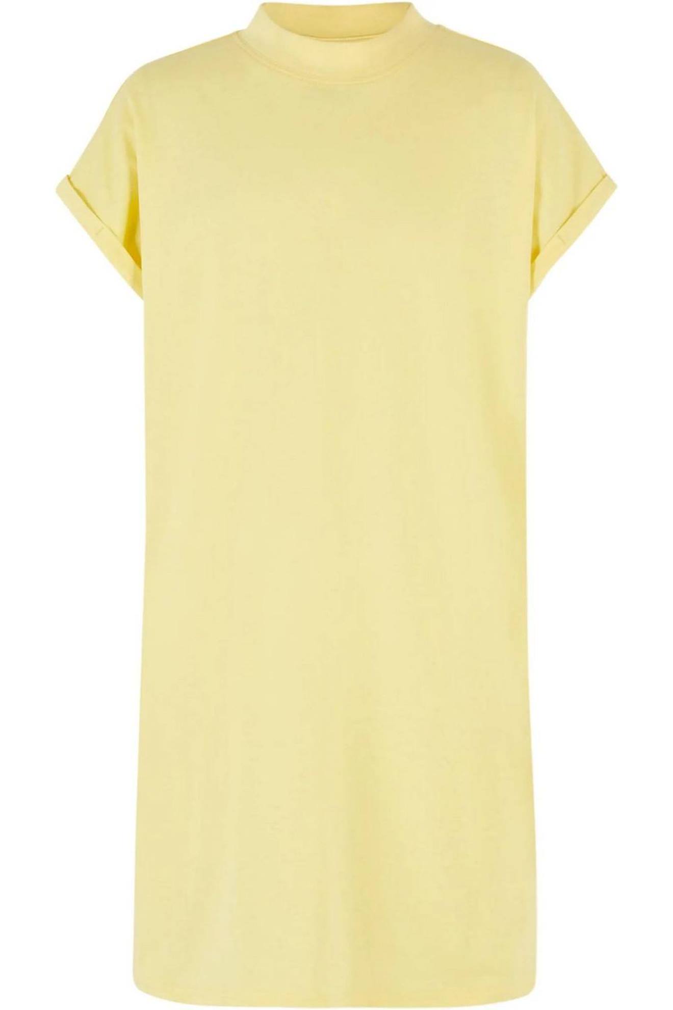 Robe T-shirt En Coton Peigné De Qualité Supérieure Vieux Jaune