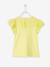 T-shirt fille avec détails broderie anglaise  Oeko-Tex® bleu grisé+bleu marine+corail+jaune pâle+moutarde+vert pâle 12 - vertbaudet enfant 