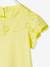 T-shirt fille avec détails broderie anglaise  Oeko-Tex® bleu grisé+bleu marine+corail+jaune pâle+moutarde+vert pâle 13 - vertbaudet enfant 