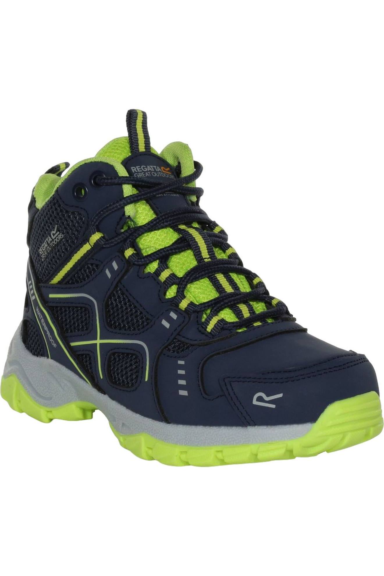 Bottines De Marche Vendeavour Bleu Marine / Vert Néon