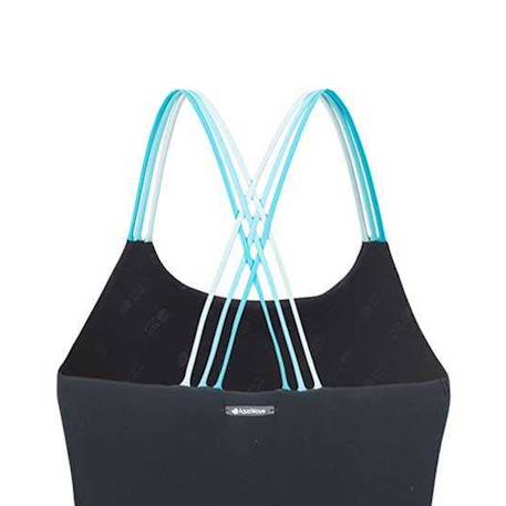 Maillot de bain 1 pièce nylon harma Noir / bleu clair vif 4 - vertbaudet enfant 