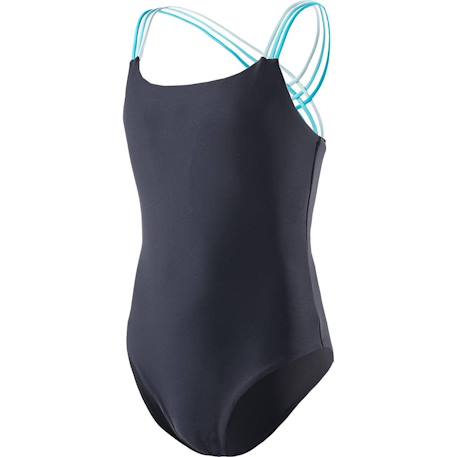 Maillot de bain 1 pièce nylon harma Noir / bleu clair vif 3 - vertbaudet enfant 