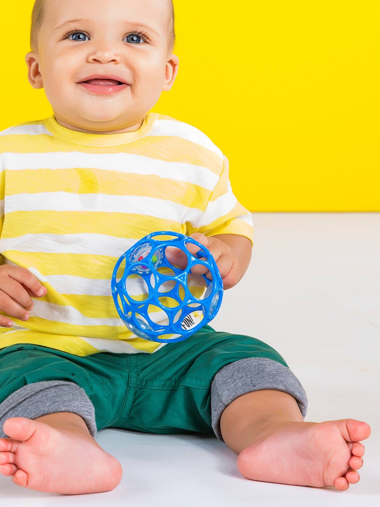 Hochet balle sensorielle - bleu