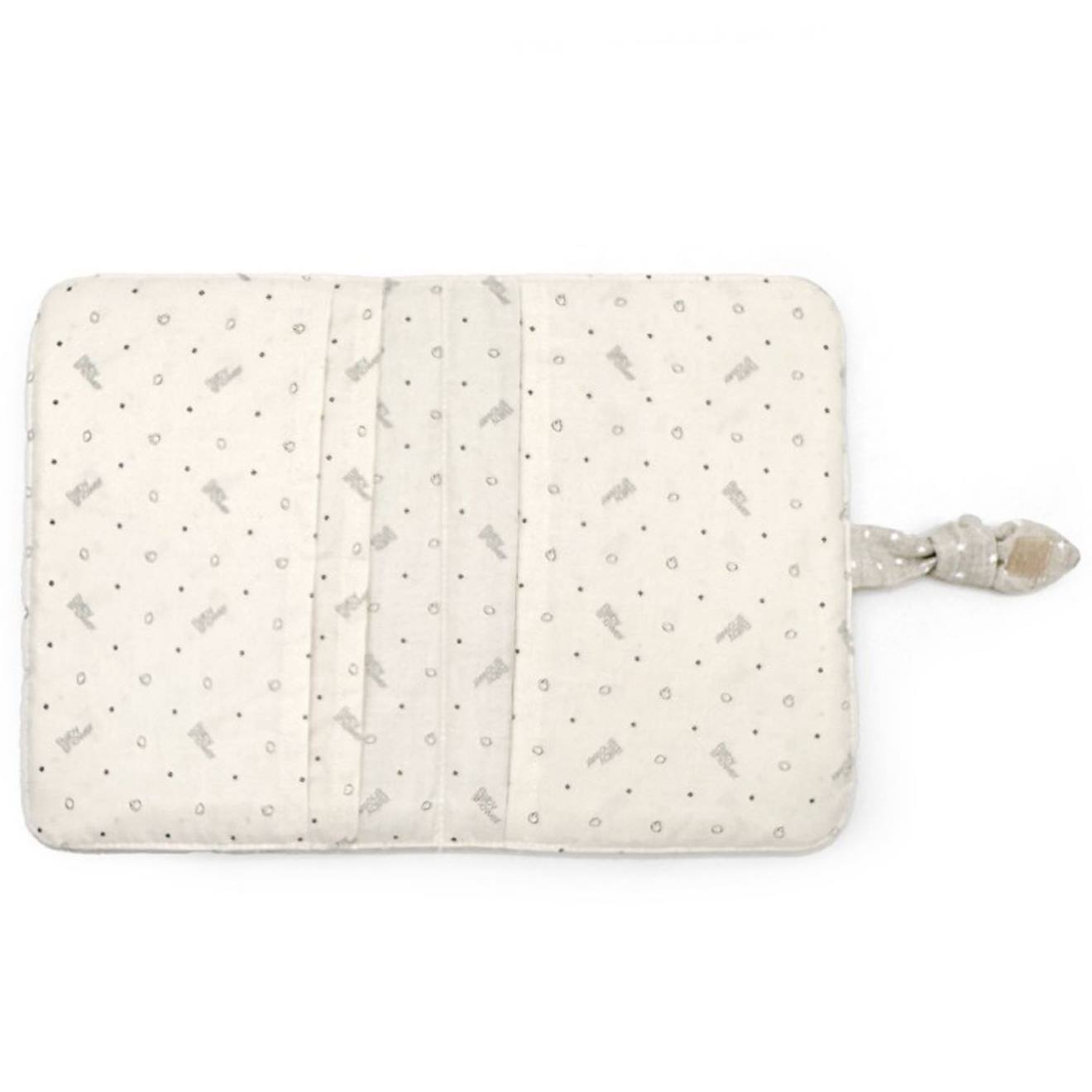 Protège Carnet De Santé Knot Vichy Caramel Ecru, Marron (Babyshower) - Image 1