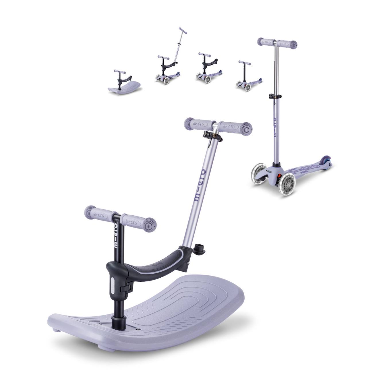 Trottinette évolutive mini micro rock go lavande led violet