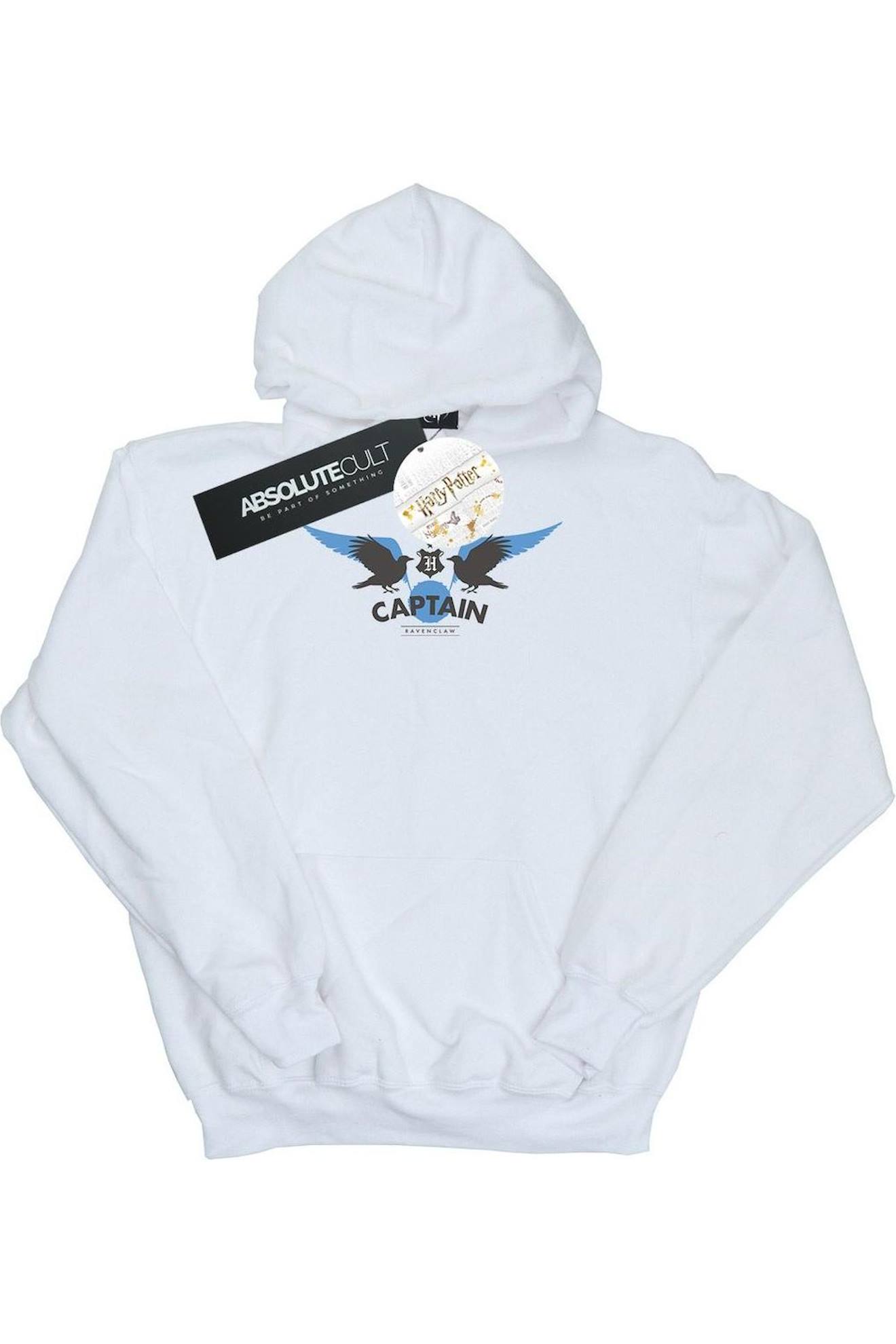 Sweat À Capuche Coton Harry Potter Ravenclaw Blanc