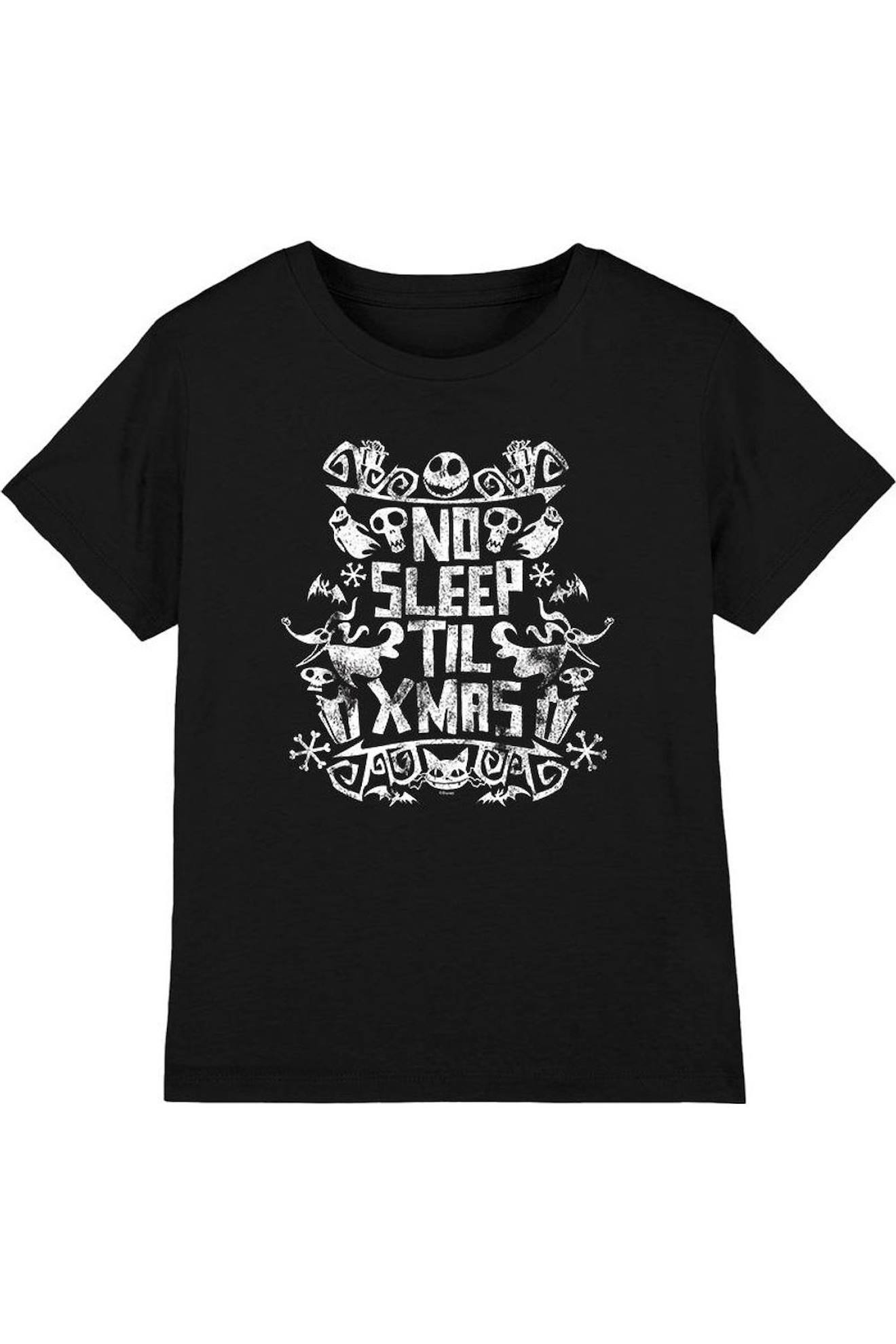 T-shirt Coton No Sleep Till Xmas Noir