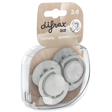 Lot de 2 sucettes dynamique lovi harmony Beige+Gris 12 - vertbaudet enfant 