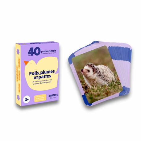 Observe Montessori - Mes 40 Premiers Mots: Animaux Multicolore