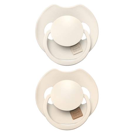 Difrax - Lot De 2 Sucettes Dynamique Difrax Lovi Prime Écru